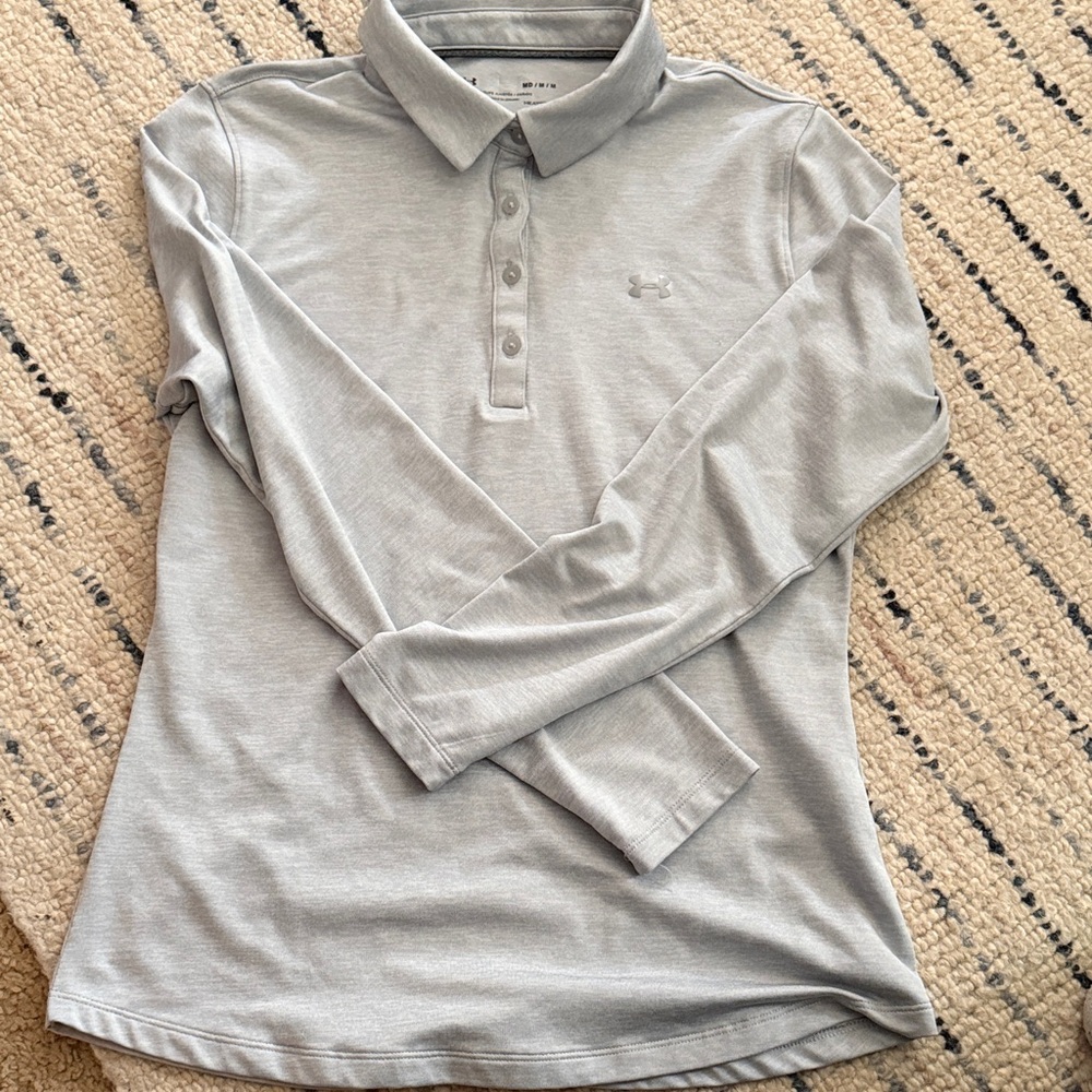 Under Armour Light Gray Polo Shirt